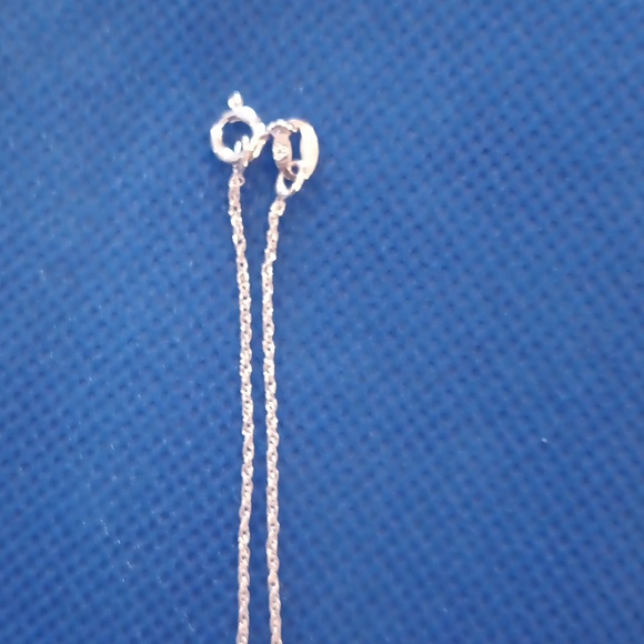 Sterling silver 18 inch chain with a cute ballerina with pink stones - Picture 3 of 4